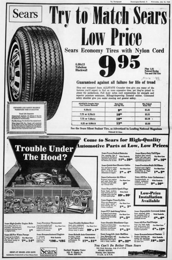 Try to Match Sears Low Price